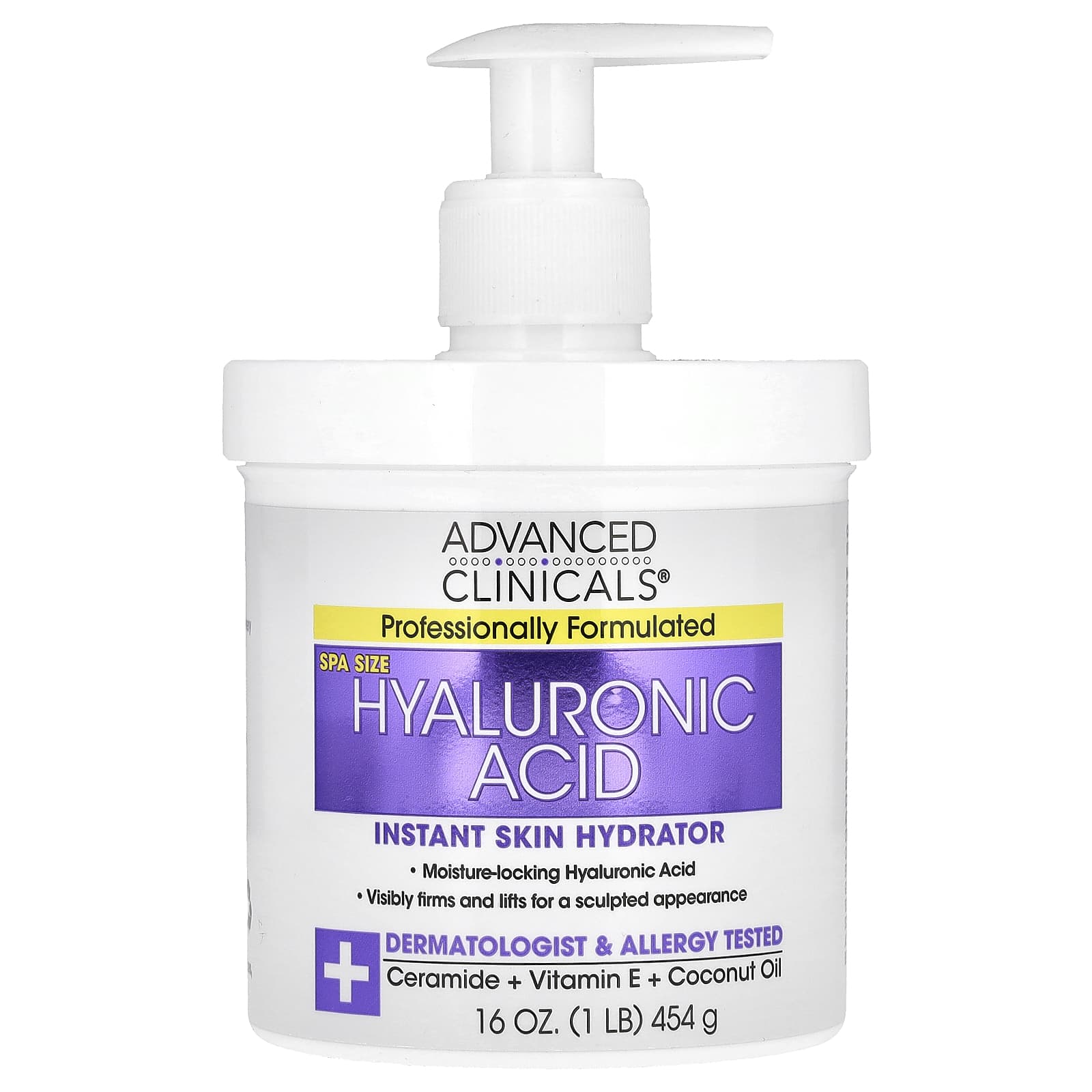Advanced Clinicals, Hyaluronic Acid, Instant Skin Hydrator, 1 lb (16 oz) - Medaid International