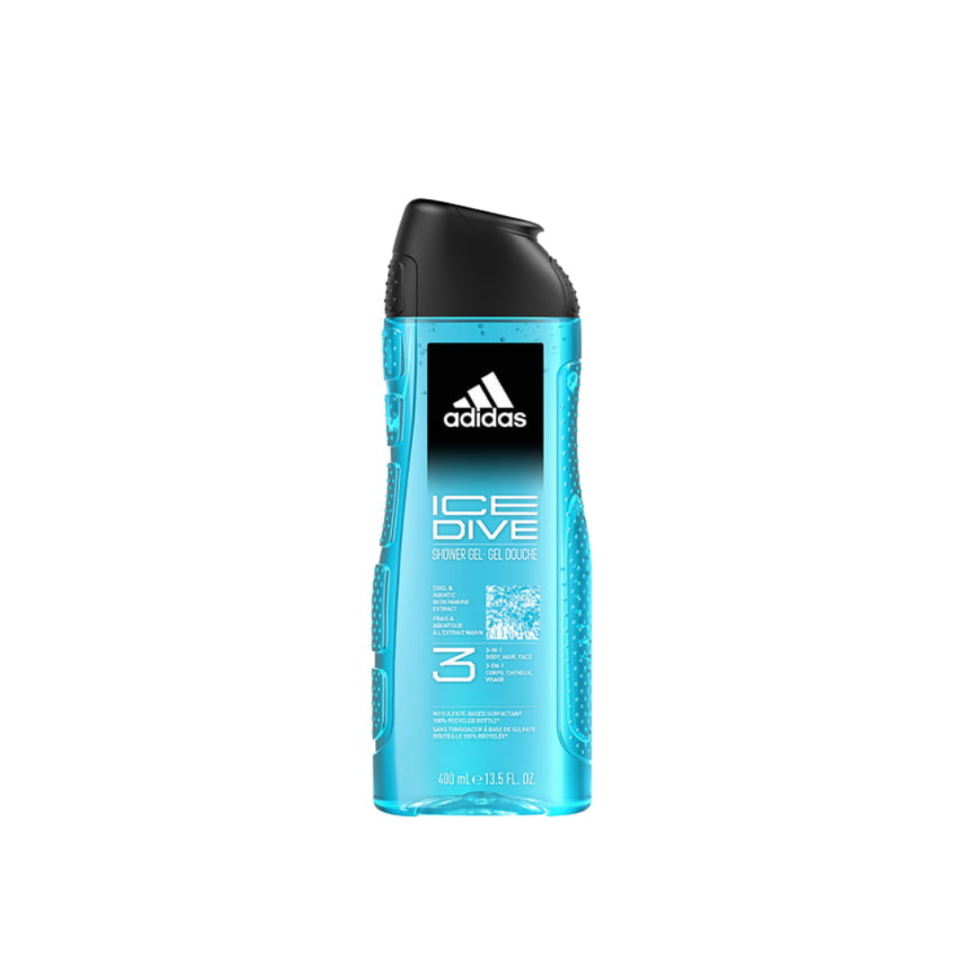 Adidas New 3 In 1 Shower Gel 400ml For Men - Medaid