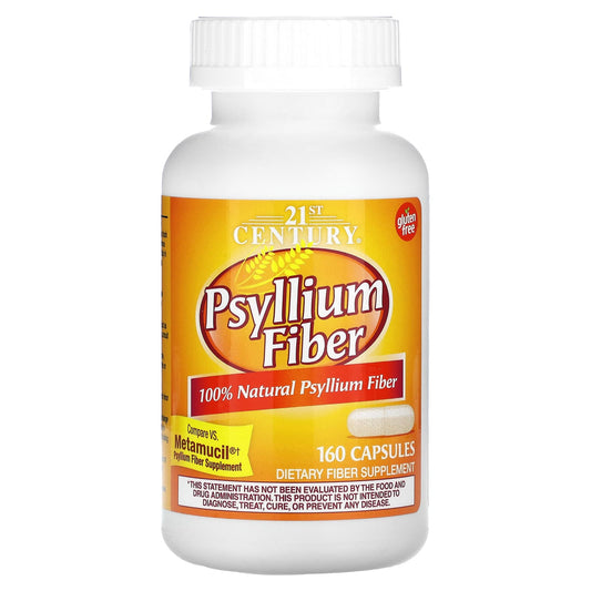 21st Century, Psyllium Fiber, 160 Capsules - Medaid