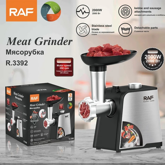 RAF Meat Grinder 2000W Stainless Steel Blades R3392 - Medaid International