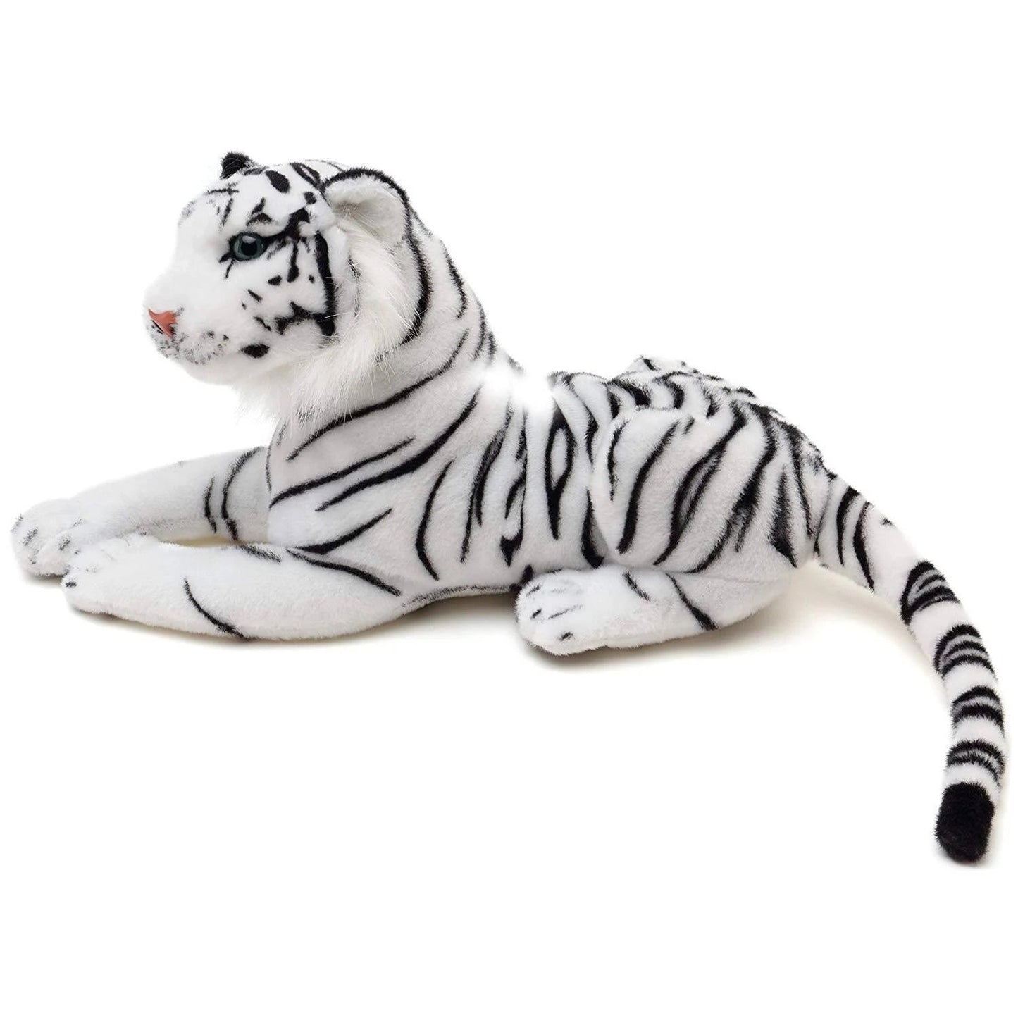 Tiger Plush Toy Black & White Soft Stuffed Animal