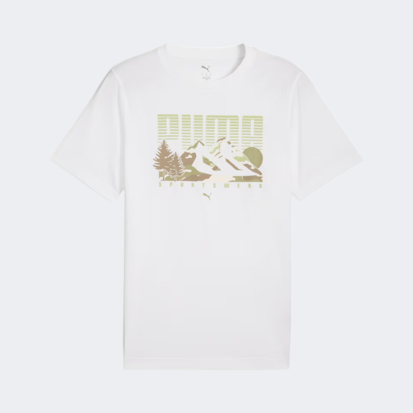 Puma Graphics Mountain Men Lifestyle T-Shirt White - Medaid International