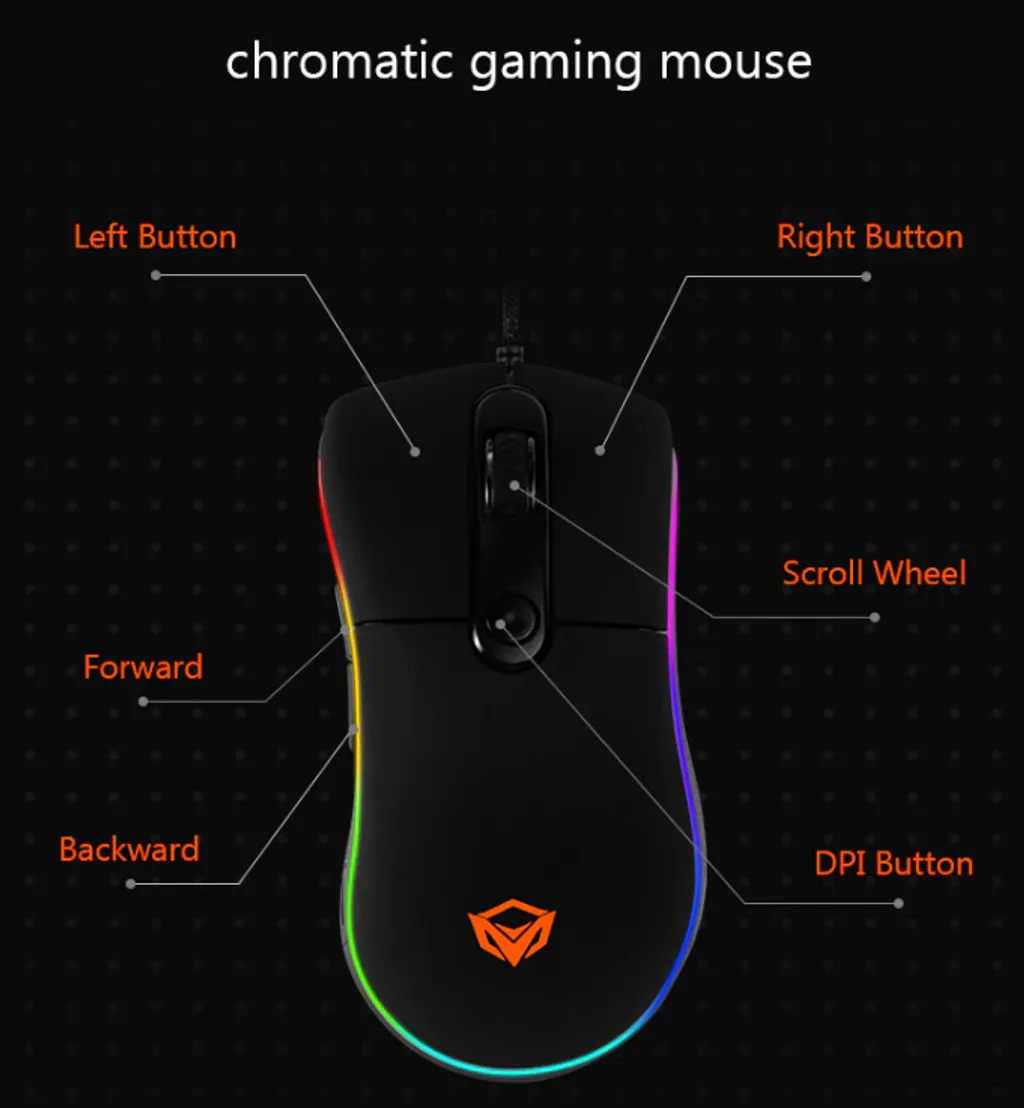 MEETION GM20 Optical Silent Wired Gaming Mouse - Medaid International