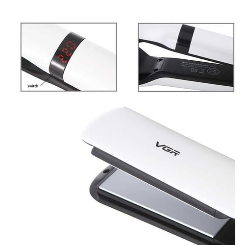 VGR V511 Flat Iron Anti-Static Flat Iron With Ceramic Plates And Lcd Display Hair Straightener - Medaid International