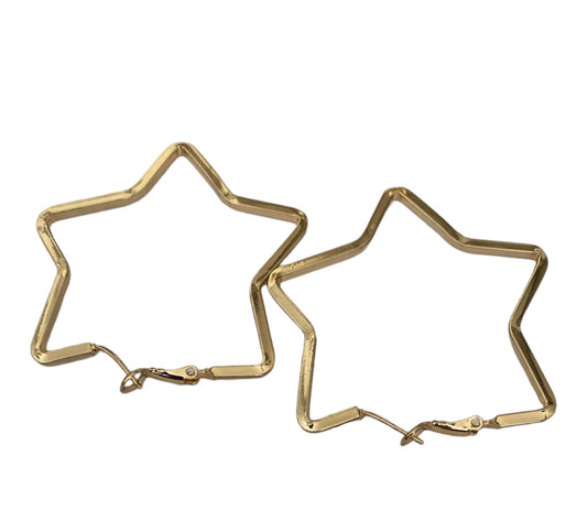 Gold star earrings accessory #4017 - Medaid International