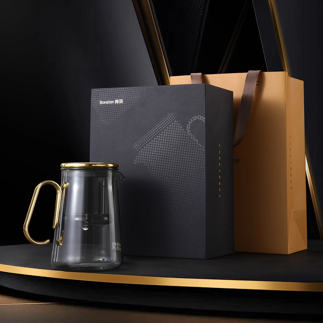 Luxury Large Glass Tea cup pot with One-Click Filter - Medaid International