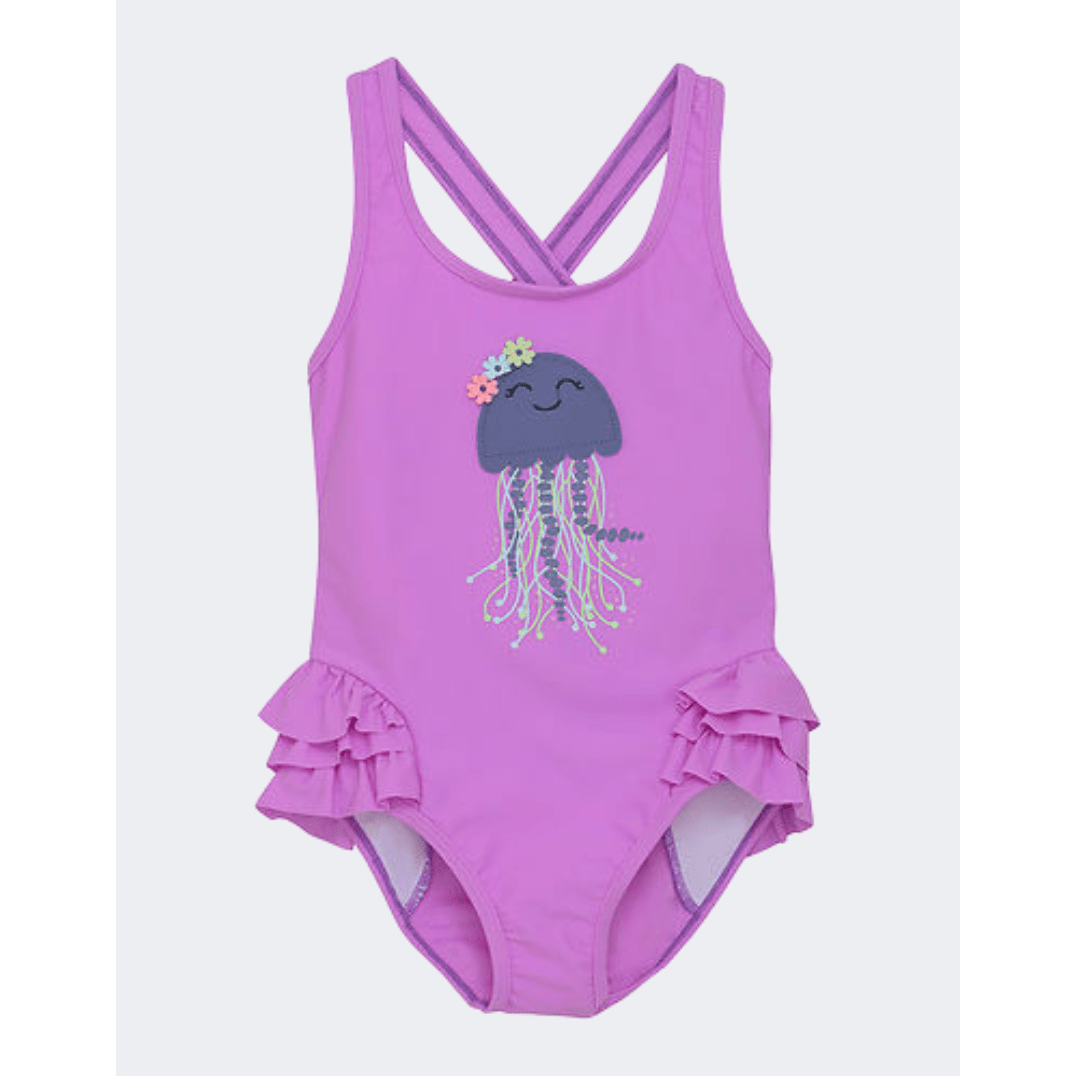 Color Kids Swimsuit Girls Beach Monokini Purple - Medaid International