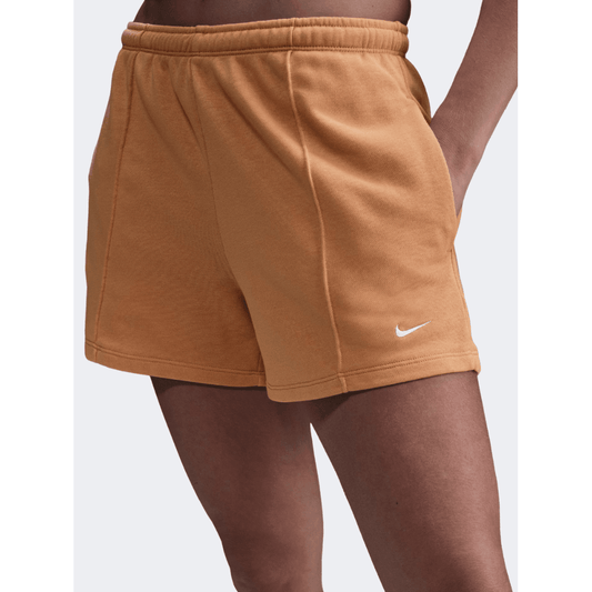 Nike Sportswear Chill French Terry Mid Rise 4 Inch Women Lifestyle Short Coppermoon - Medaid International
