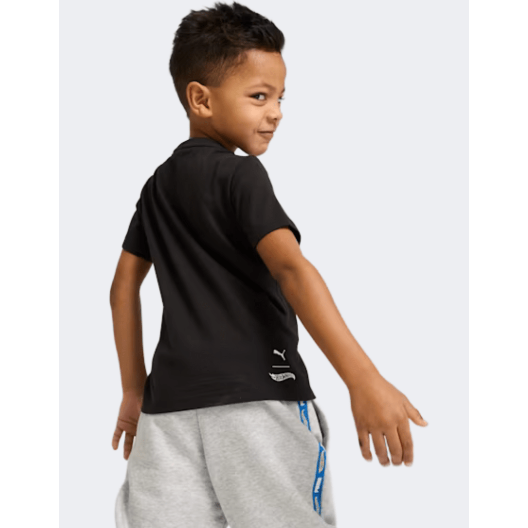 Puma X Hot Wheels Graphic Boys Lifestyle T-Shirt Black - Medaid International