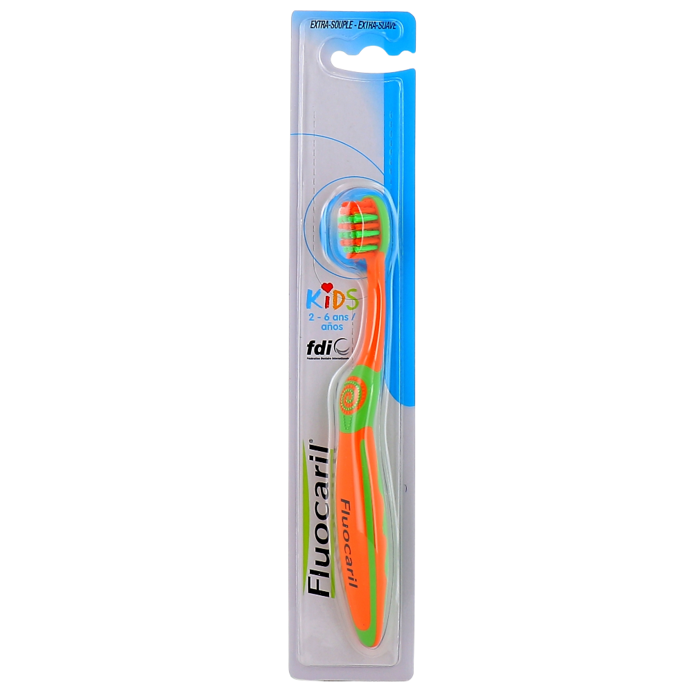 Fluocaril-kids Toothbrush 2-6 Years - Green & Orange - Medaid