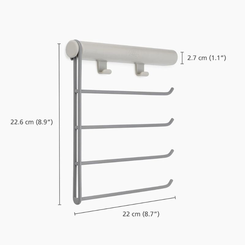 Joseph Joseph Orderly™ Ecru Belt, Tie & Scarf Hanging Rail - Medaid International