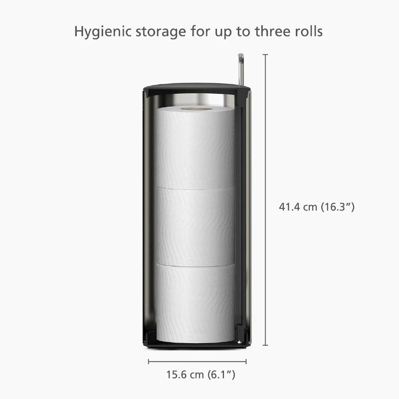 Joseph Joseph Easystore™ Luxe Stainless-steel Concealed Toilet Roll Holder - Medaid International