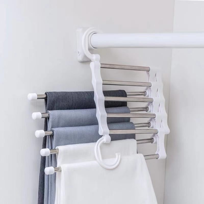 Multifunctional Wardrobe 5 Layers Pants Storage Rack Hangers Holders - Medaid International