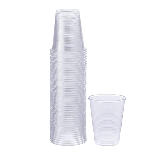 150 ML, 50-Pack Plastic Cups Set, Disposable and Reusable Cups for Parties, Catering, Weddings - Medaid