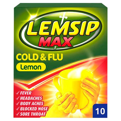 Lemsip - Max Cold & Flu Lemon 10 Sachets - Medaid International