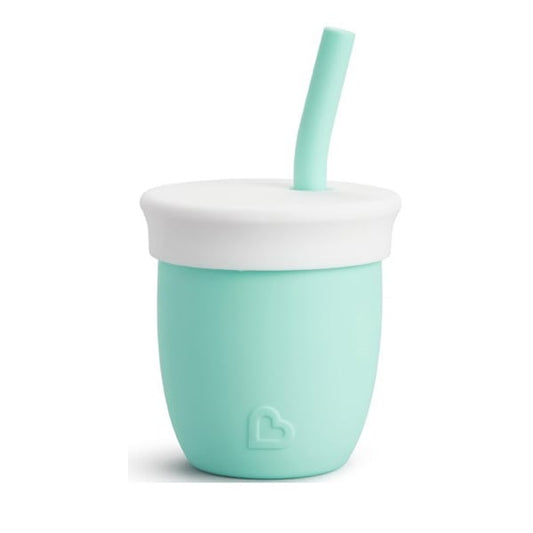 Munchkin C’est Silicone! Open Training Cup with Straw for Babies and Toddlers 6 Months+ 4 Ounce