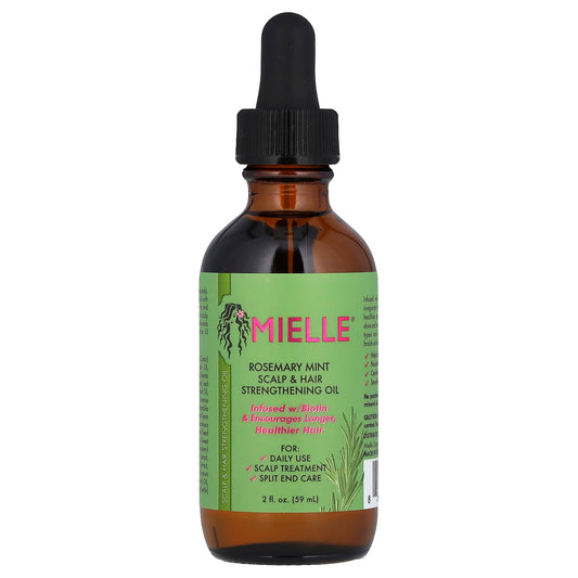 Mielle, Scalp & Hair Strengthening Oil, Rosemary Mint, 2 fl oz (59 ml) - Medaid International