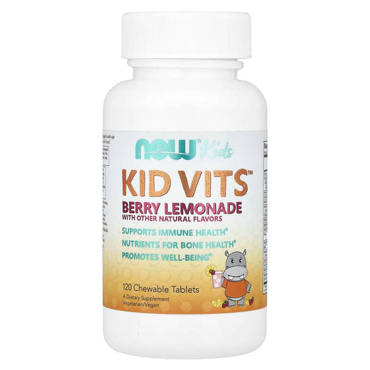 NOW Foods, Kids Multivitamins, Berry Lemonade, 120 Chewable Tablets - Medaid International
