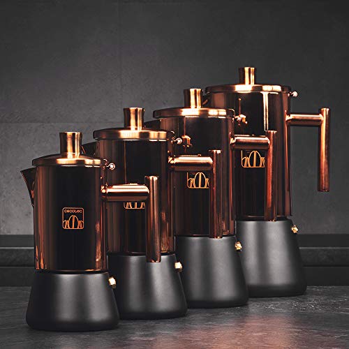 Cecotec - Stainless Steel Italian Coffee Maker for Gas, Electric & Ceramic, 2 Cups