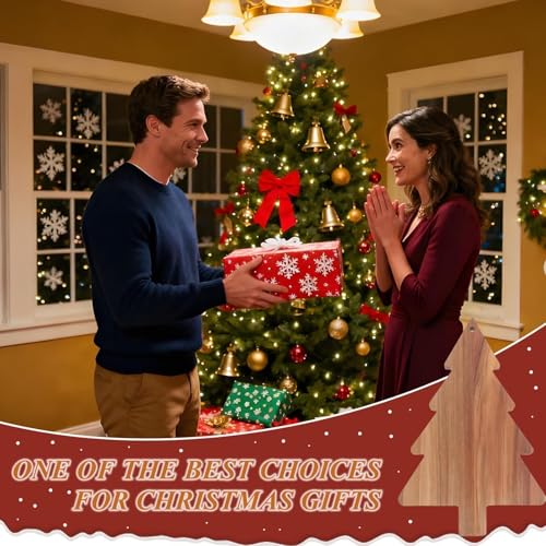 Christmas Tree Cutting Board for Holiday Party,15inch Christmas Tree Charcuterie Board for Cheese Fruit,Wooden Serving Platter Decorative Cheese Appetizer Tray Sushi Serving Plates for Kitchen Gifts - Medaid International