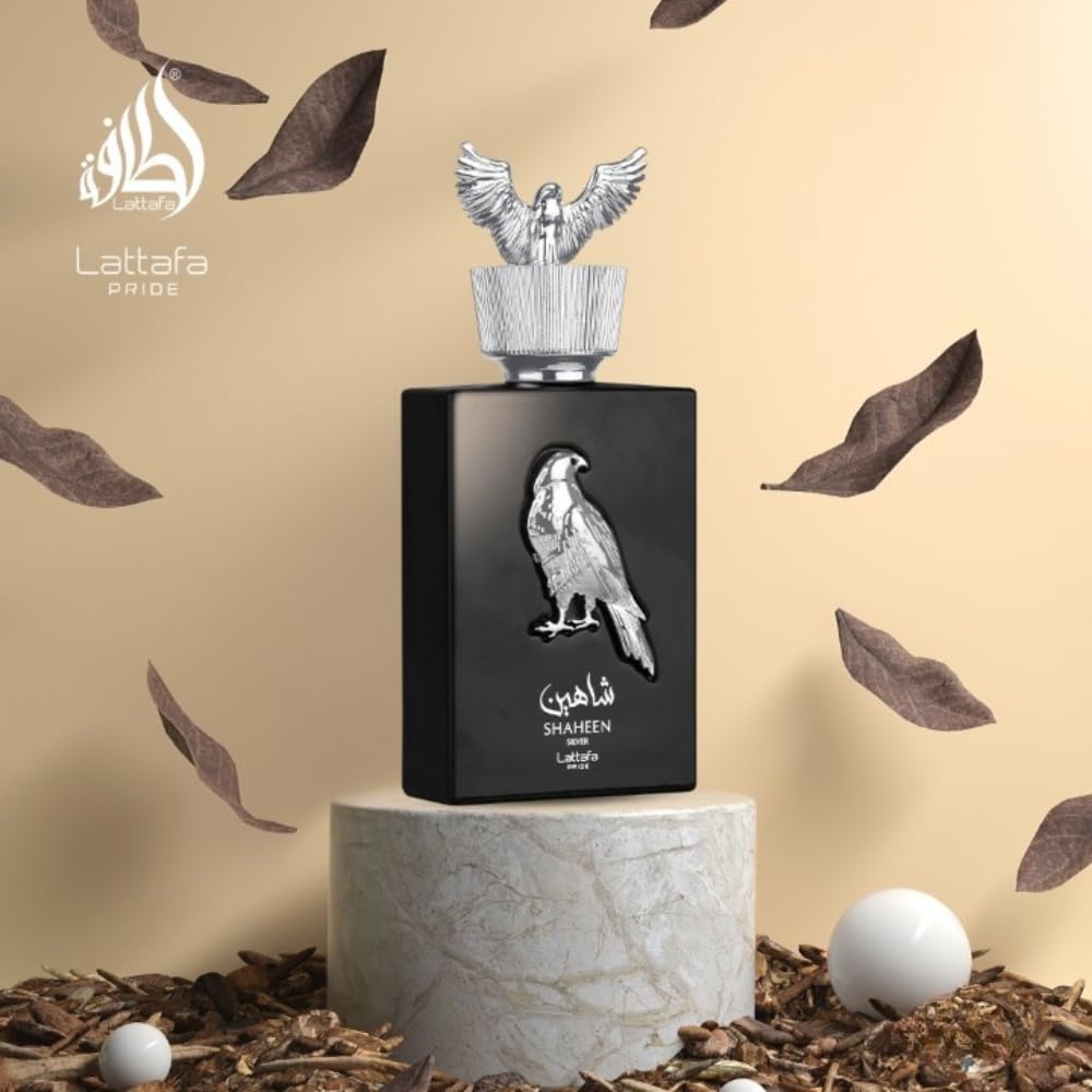Lattafa Pride Shaheen Silver – Fresh, Fruity, Chypre, Amber – Eau de Parfum Long-Lasting Fragrance for Unisex, 3.4 Ounce / 100 ml - Medaid International