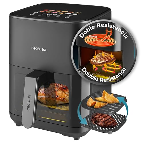 Cecotec - 4L Oil-Free Air Fryer with Double Resistance & 10 Cooking Menus