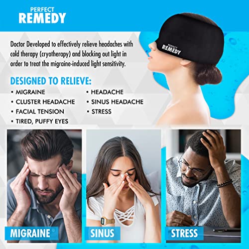 Perfect Remedy - 360° Migraine Relief Cap with Ice Pack for Headache Relief