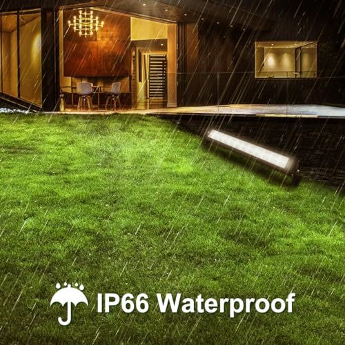 Indmird - 50W LED Outdoor Spotlight, 50,000 LM, IP66 Waterproof, Warm White