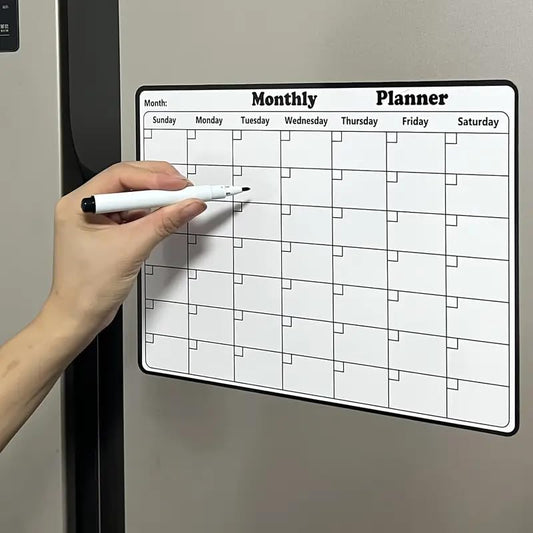 Magnetic Monthly and Weekly Calendar for Fridge, Magnetic Planner, Monthly Planner Family Planning Board, 11 x 8 Inches - Medaid International