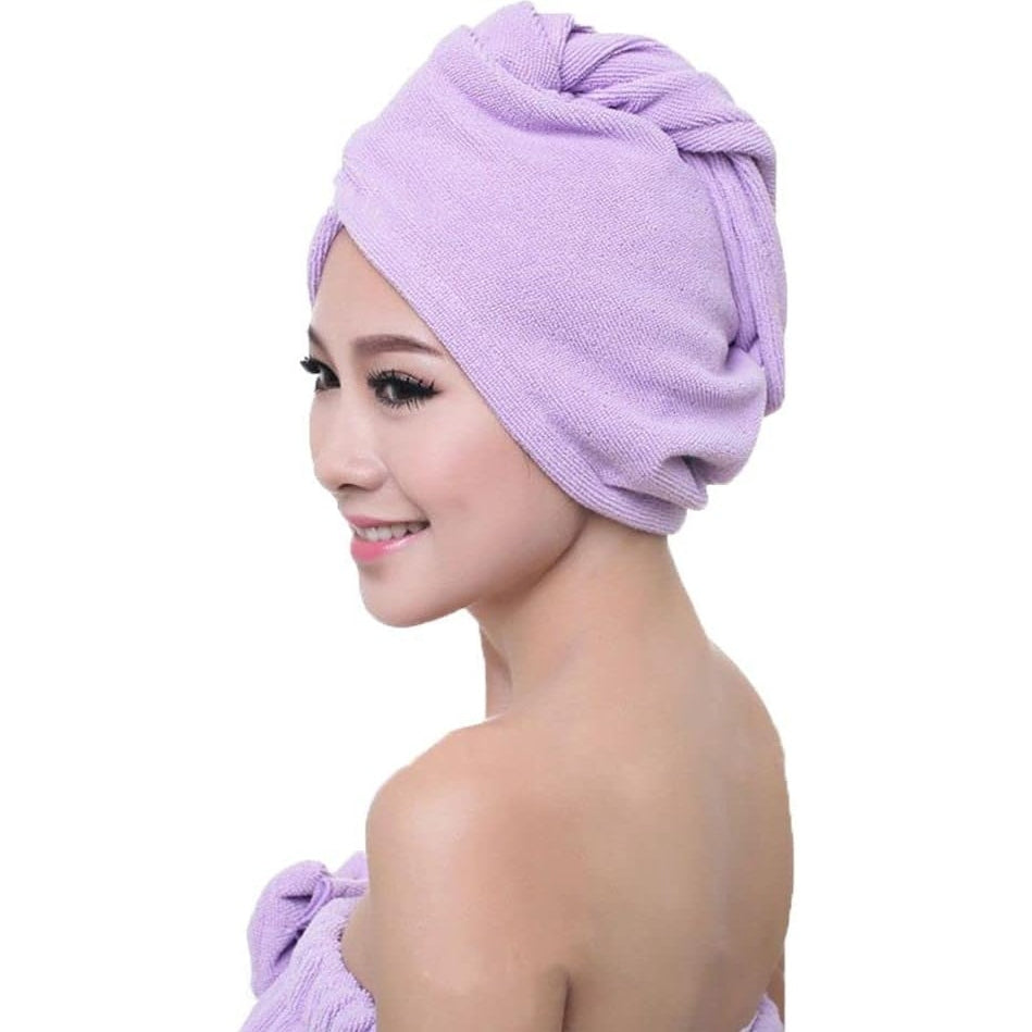 Hair Towel Twist Microfiber Bamboo Fabric Soft Shower Towels, Spa Towels Dryer, Bathing Bath Hat Towel, Bath Salon Towels(Pink) - Medaid International