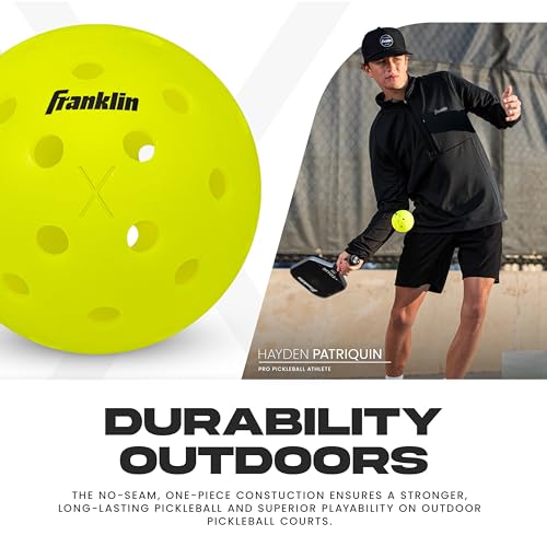 Franklin Sports X-40 Outdoor Pickleballs - Official Ball of USA Pickleball, APP Tour + US Open - Regulation Size|B074P8MZW9