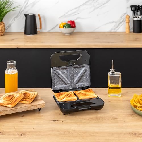 Cecotec - 800W 3-in-1 Sandwich Maker with Stainless Steel Finish & Non-Stick Plates