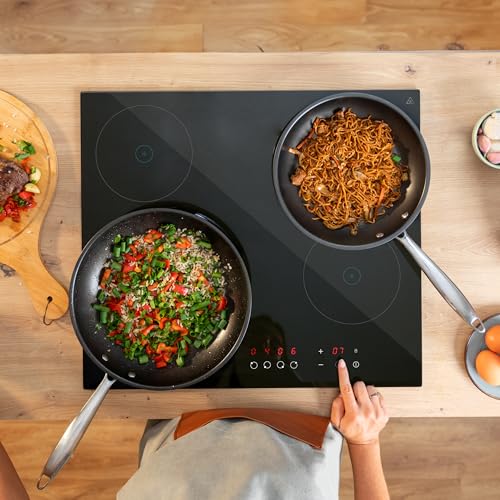 Cecotec - Retro Icebox 46L with 6000W Induction Hob, 9 Power Levels, Touch Control