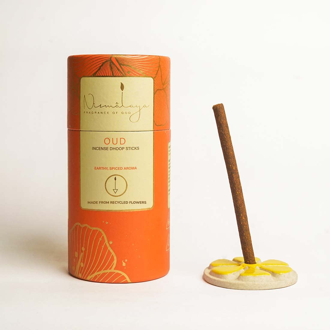 Nirmalaya Premium Luxury Natural Oud Dhoop Sticks | Bamboo Less & Charcoal Free | Pack of 40 Sticks, 180g | Ideal for Home, Office, Yoga, Meditation & Aromatherapy | Long Lasting Fragrance - Medaid International