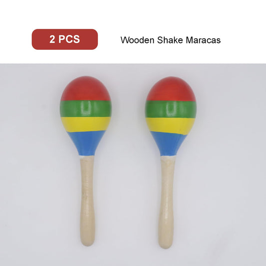 Cheerock Wooden Maracas Set, Latin Salsa Rumba Shakers, Hand Percussion Rattles for Rhythm and Music Making, Ideal for Bands, Ensembles, Classrooms and Parties, Pack of 2 - Medaid International