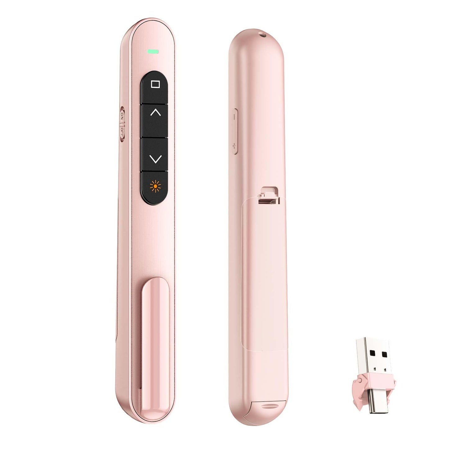 QUI Presentation Clicker for PowerPoint, RF 2.4GHz USB C Wireless Presenter Remote with Volume Control, PowerPoint Clicker Slide Advancer for Mac, Windows, Laptop, Keynote - Medaid International