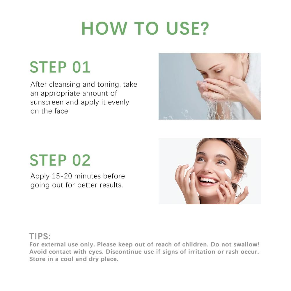 Centella Sunscreen, Hyalu Cica Water Fit Sun Serum, Light Hydrating Face Sunscreen for All Skin Type and UV Defense.(Green) - Medaid International