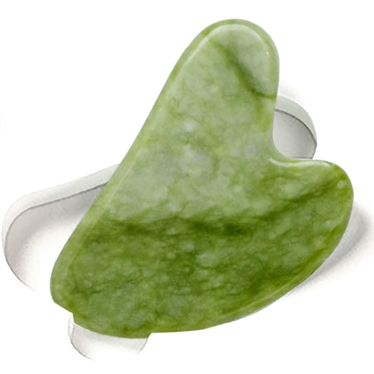 ROSELYNBOUTIQUE Healing Crystal Gua Sha Facial Tools - Guasha Tool for Face Massager Self Care Gifts for Men Women (Jade Green) - Medaid International