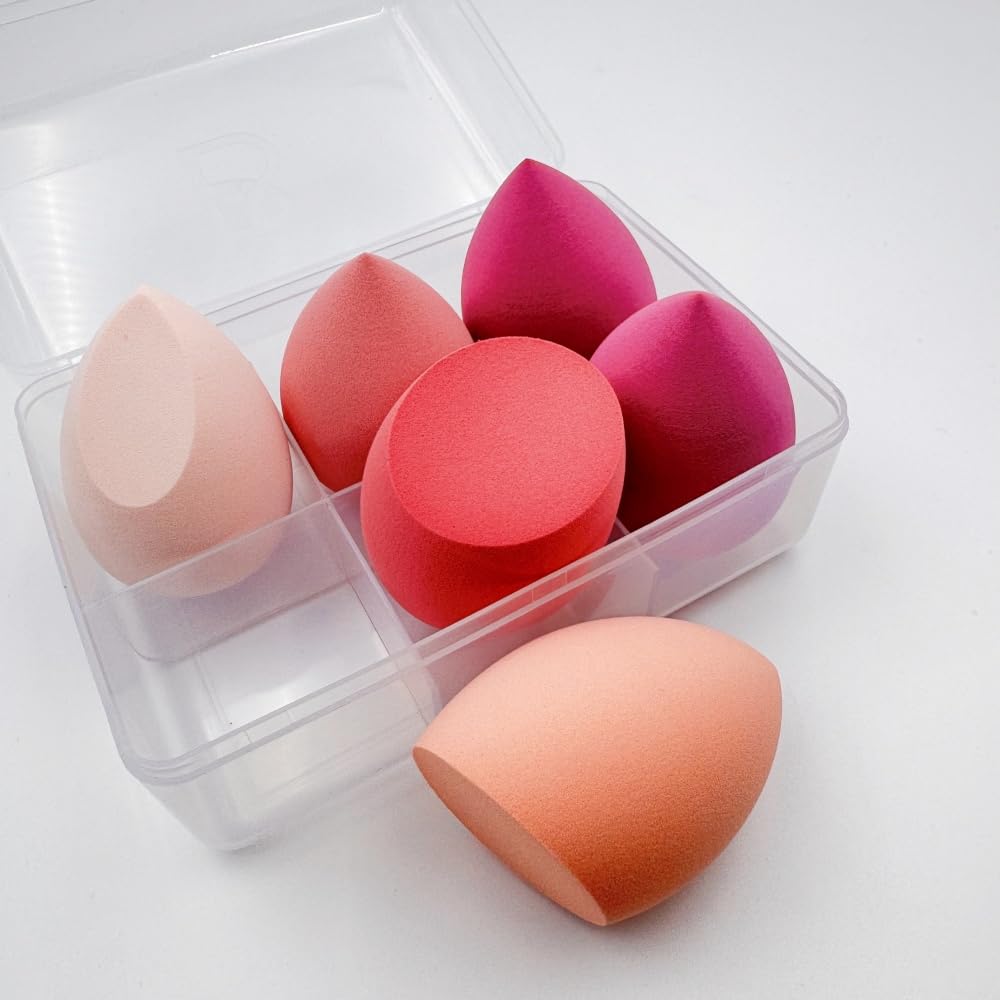 6-Piece Beauty Blender Set | Non-Absorbent Makeup Sponges, Oblique Cut & Water Drop Shapes for Foundation & Cosmetics 19 - Medaid International