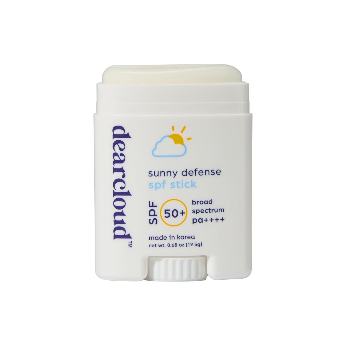 dearcloud Sunny Defense Sunscreen Stick SPF 50+ PA++++ – Korean Sunscreen for Face & Travel Size (.68 oz) - Medaid International