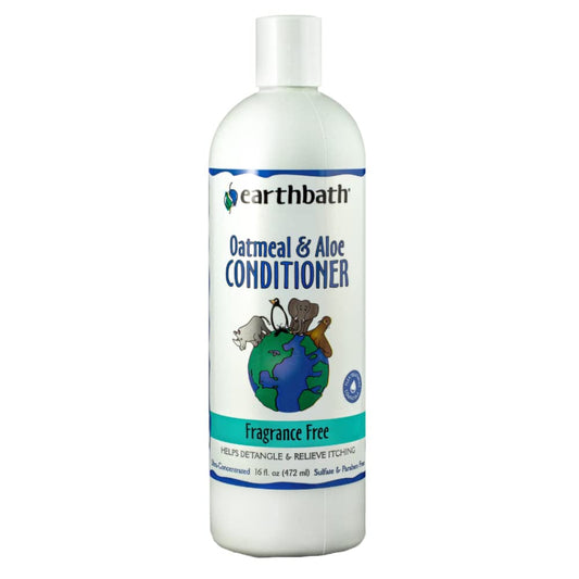 earthbath Oatmeal & Aloe Dog Conditioner- Helps Allergies, Itching, & Dry Skin, Cruelty-Free Pet Conditioners, Fragrance-Free Dog Wash- 16 oz (1 Pack) - Medaid International