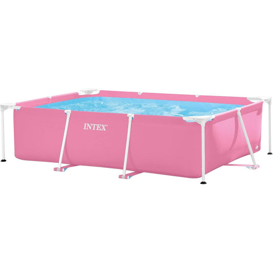 Pink Rectangular Frame Pool 220x150x60 cm - Medaid International