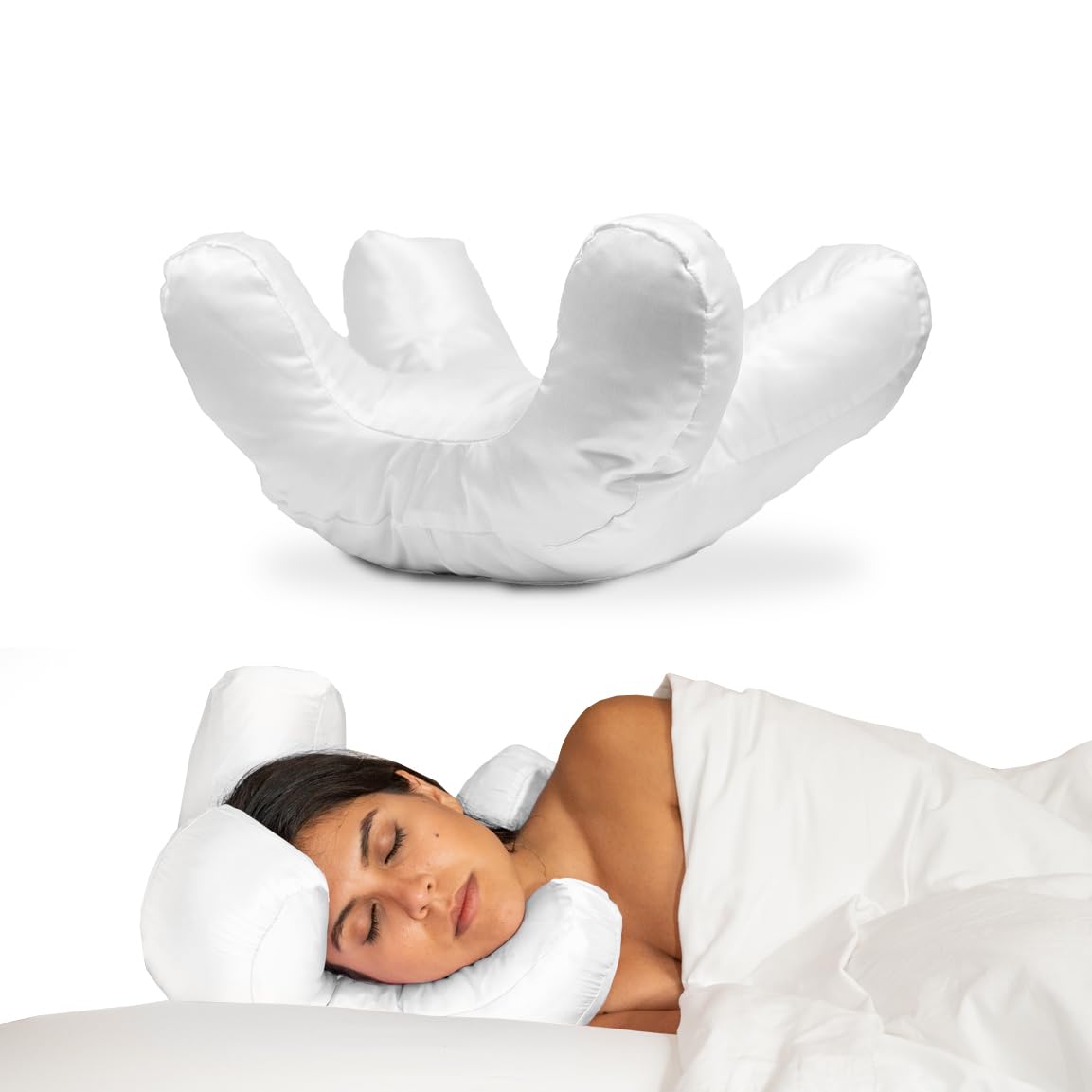 Flawless Face Pillow + Free White Satin Pillowcase! Beauty Sleep, Anti Wrinkles-Aging, Back Sleeping - Medaid International