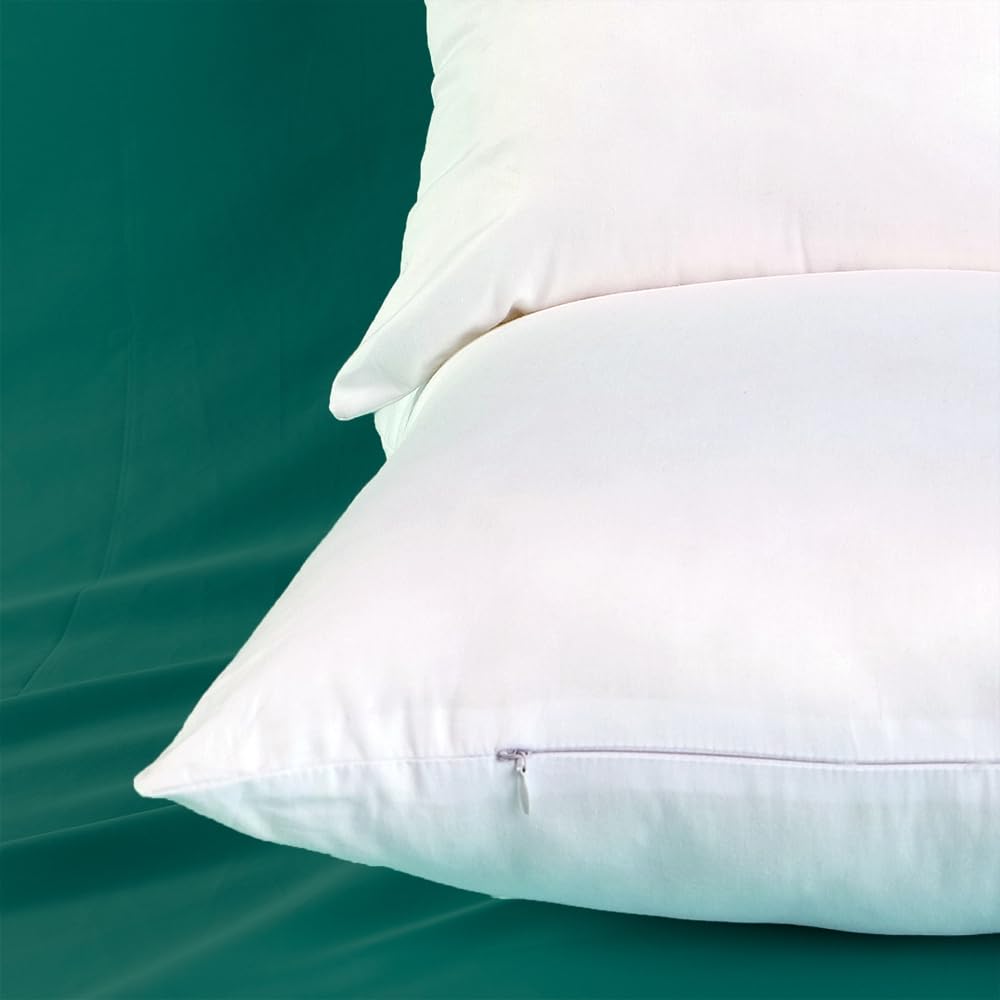 Winighting Extra Thick and Full Set of 2 Ultra Plump Cotton Fabric Throw Pillow Inserts, Filler for Decorative Cushion Cover, 18 X 18 Inches, There are Multiple Sizes to Choose from - Medaid International