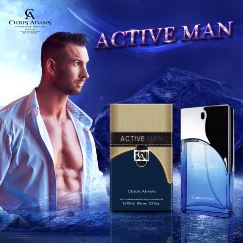 Active Man Eau De Parfum - Pour Homme (for men) 100ml Spray by Chris Adams - Medaid International