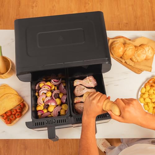 Cecotec - 9L Digital Air Fryer with Dual Temperature, 7 Cooking Programs, 2800W