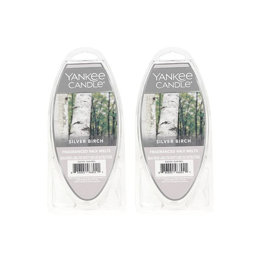 Yankee Candle Set of 2 Silver Birch Fragranced Wax Melts - Medaid International