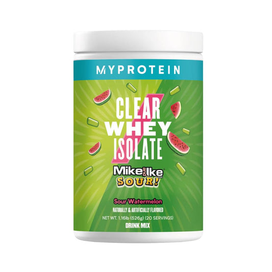 Myprotein Clear Whey Isolate Protein Powder, 1.1 Lb (20 Servings) Fruity Mike and IKE Sour Watermelon Drink Mix, 20g Protein per Serving, Daily Drink for Superior Performance - Medaid International