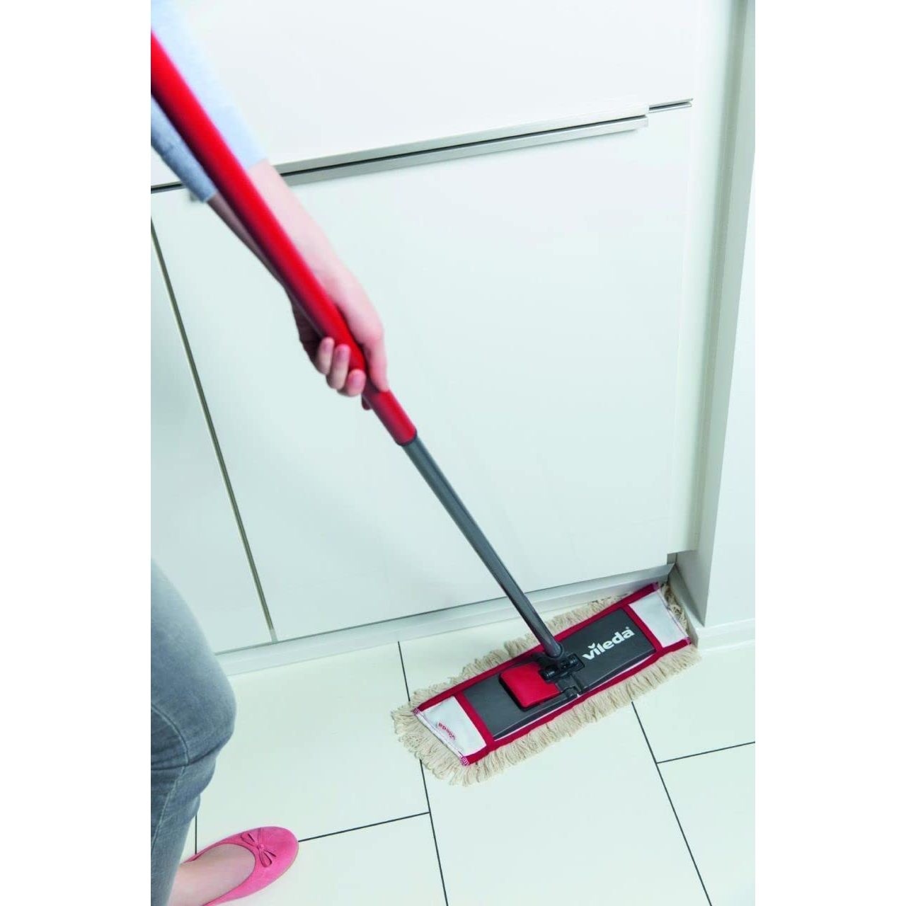 Vileda WashMat Combi 1475 – with Telescopic Handle – Loop structure for powerful Damp Cleaning – Especially Suitable For Tiles and Stone Floors - Medaid International