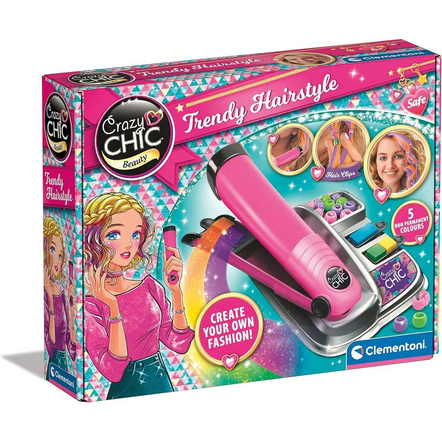 Crazy Chic Trendy Hair Coloring Kit, Washable - Medaid International